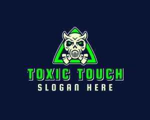 Poisonous - Toxic Skull Gaming logo design