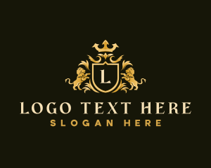 High End - Lion Shield Crest logo design