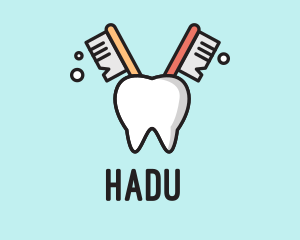 Dental Tooth Toothbrush  logo design