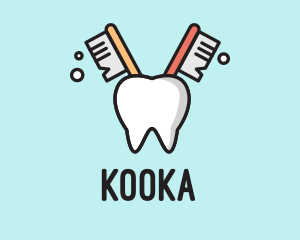 Dental Tooth Toothbrush  logo design