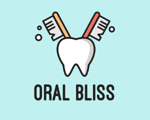 Oral - Dental Tooth Toothbrush logo design