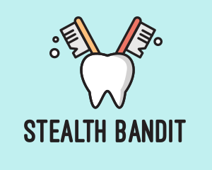 Dental Tooth Toothbrush  logo design