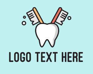 Teeth - Dental Tooth Toothbrush logo design
