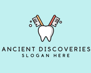 Dental Tooth Toothbrush  logo design