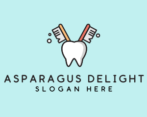 Dental Tooth Toothbrush  logo design