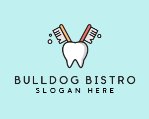 Dental Tooth Toothbrush  logo design