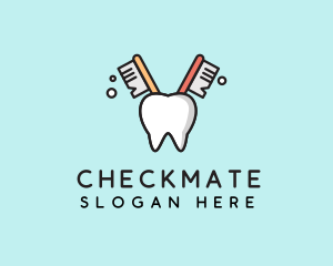 Dental Tooth Toothbrush  logo design