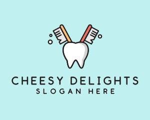 Dental Tooth Toothbrush  logo design