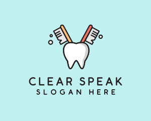 Dental Tooth Toothbrush  logo design