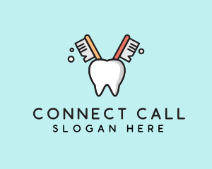 Dental Tooth Toothbrush  logo design