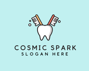 Dental Tooth Toothbrush  logo design