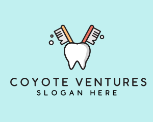 Dental Tooth Toothbrush  logo design