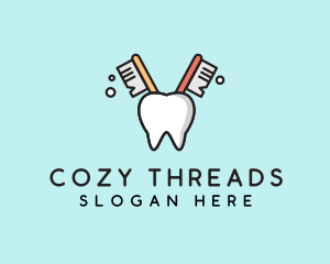 Dental Tooth Toothbrush  logo design