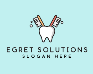 Dental Tooth Toothbrush  logo design