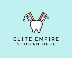 Dental Tooth Toothbrush  logo design