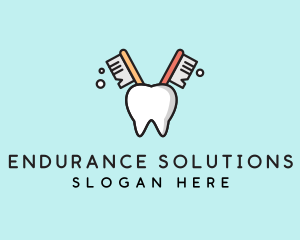 Dental Tooth Toothbrush  logo design