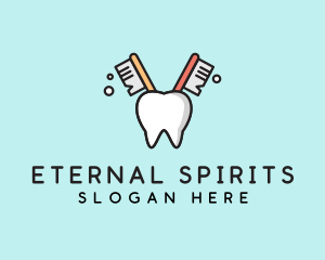 Dental Tooth Toothbrush  logo design