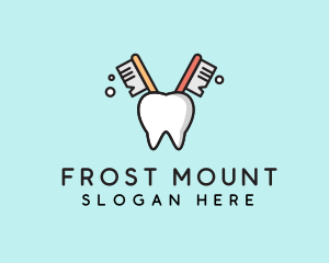 Dental Tooth Toothbrush  logo design