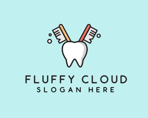 Dental Tooth Toothbrush  logo design