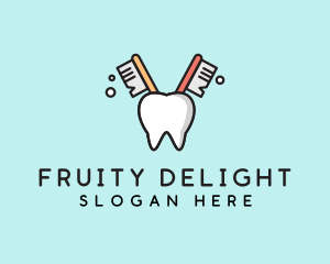 Dental Tooth Toothbrush  logo design