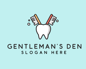 Dental Tooth Toothbrush  logo design