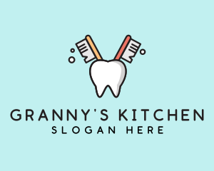 Dental Tooth Toothbrush  logo design