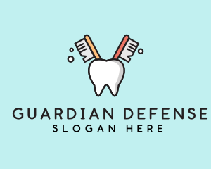 Dental Tooth Toothbrush  logo design