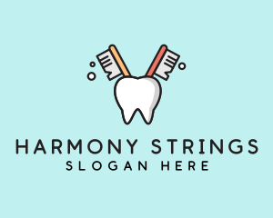 Dental Tooth Toothbrush  logo design