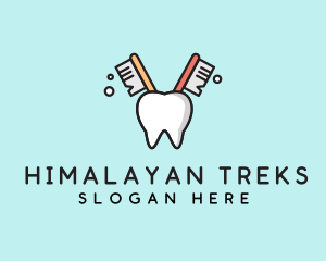 Dental Tooth Toothbrush  logo design