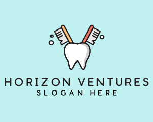 Dental Tooth Toothbrush  logo design