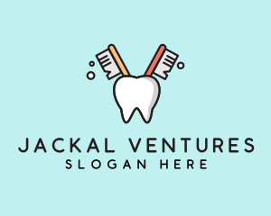 Dental Tooth Toothbrush  logo design