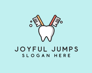 Dental Tooth Toothbrush  logo design