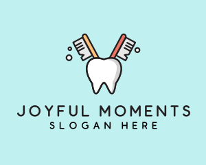 Dental Tooth Toothbrush  logo design