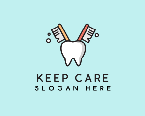 Dental Tooth Toothbrush  logo design