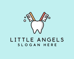 Dental Tooth Toothbrush  logo design