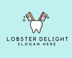 Dental Tooth Toothbrush  logo design