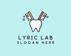 Dental Tooth Toothbrush  logo design