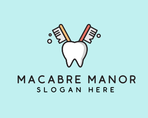 Dental Tooth Toothbrush  logo design