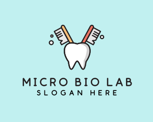 Dental Tooth Toothbrush  logo design