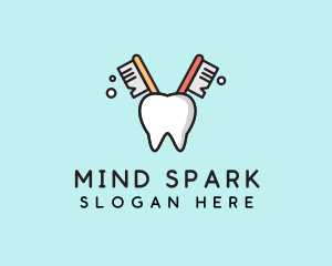 Dental Tooth Toothbrush  logo design