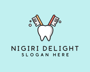 Dental Tooth Toothbrush  logo design