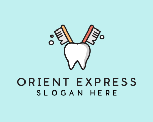 Dental Tooth Toothbrush  logo design