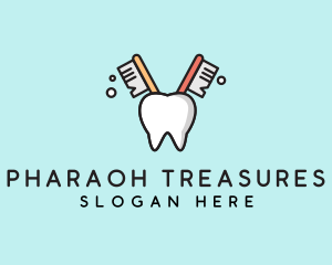 Dental Tooth Toothbrush  logo design