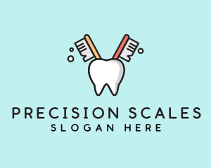 Dental Tooth Toothbrush  logo design