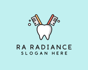 Dental Tooth Toothbrush  logo design