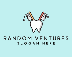 Dental Tooth Toothbrush  logo design