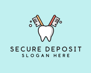 Dental Tooth Toothbrush  logo design