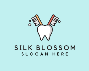 Dental Tooth Toothbrush  logo design