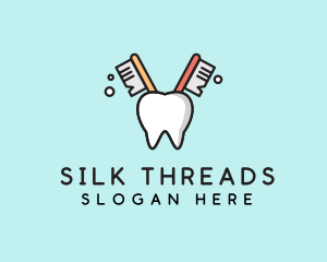 Dental Tooth Toothbrush  logo design