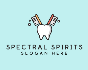 Dental Tooth Toothbrush  logo design